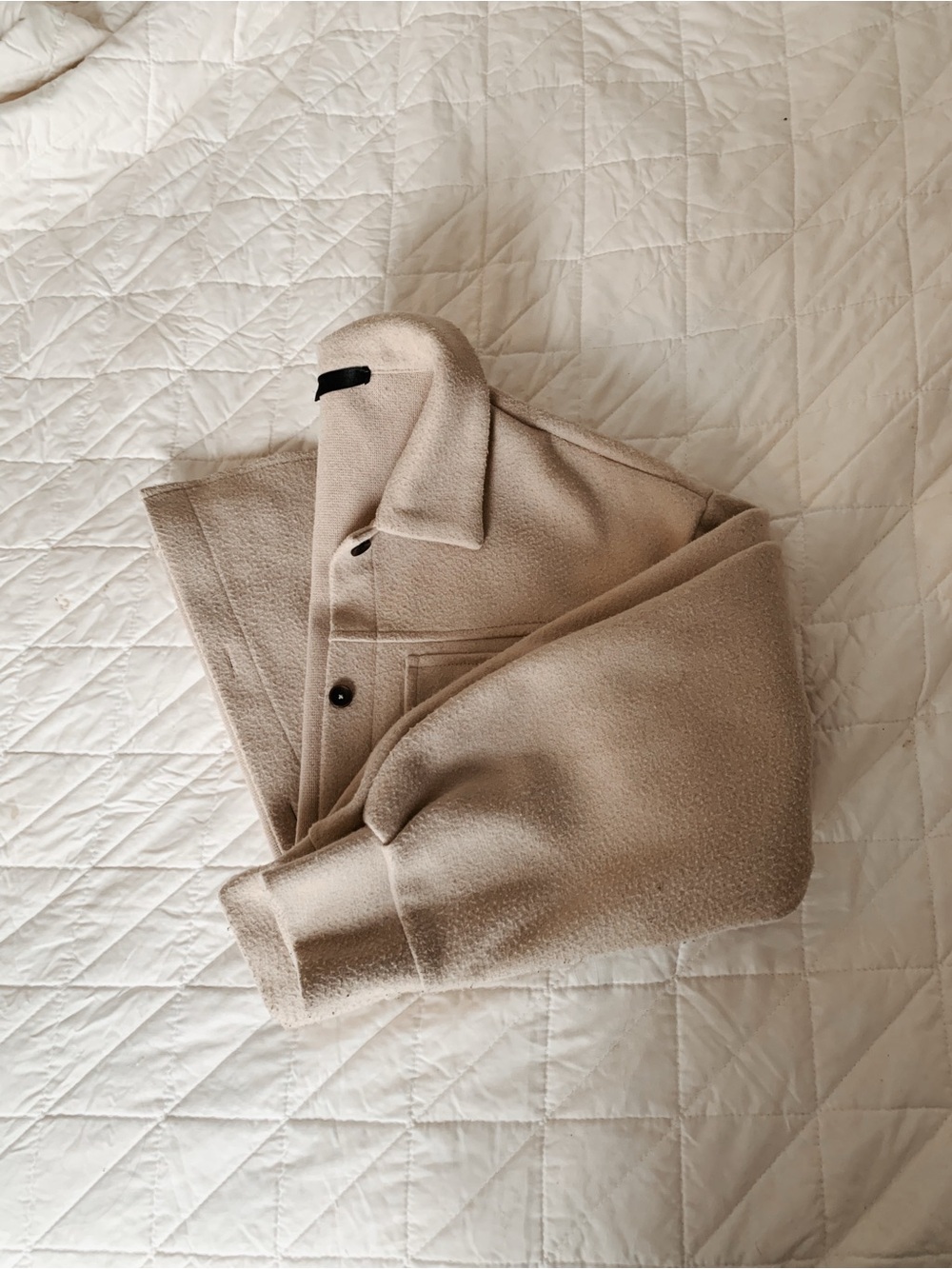Beige Fleece Shacket - Casual Warmth